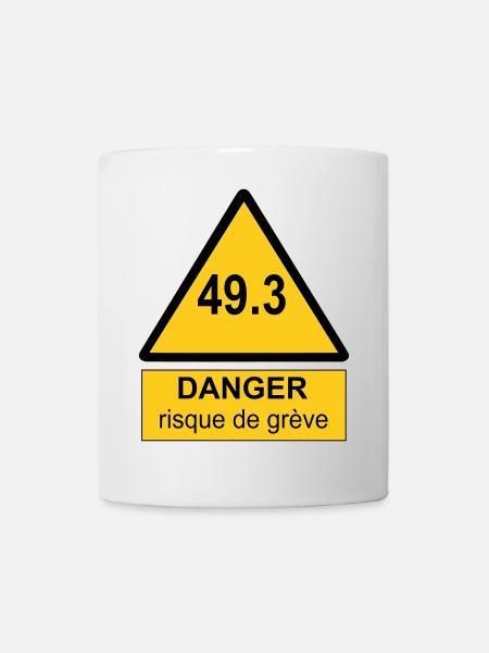 49.3 danger - Mug blanc - blanc