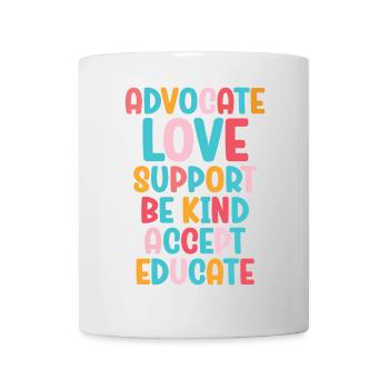 Plaidoyer Amour Soutien Accepter Soyez gentil - Mug blanc - blanc - Devant