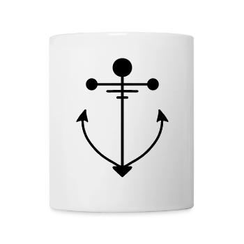 Ancre Noir - Mug blanc - blanc - Devant