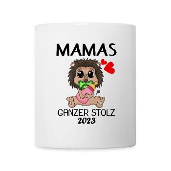 Baby 2023 - Geburt Schwanger 2023 - Baby Tochter - Tasse - Weiß - Vorne