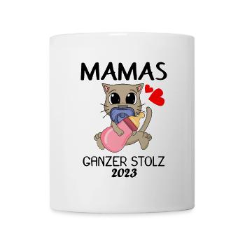 Baby 2023 - Geburt Schwanger 2023 - Baby Tochter - Tasse - Weiß - Vorne