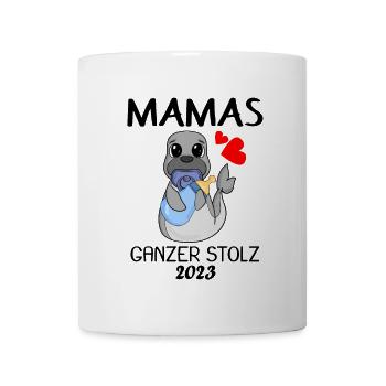 Baby 2023 - Geburt Schwanger 2023 - Baby Junge - Tasse - Weiß - Vorne