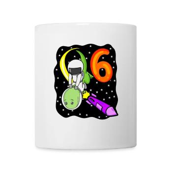 Junge 6 Jahre alt - Ich bin 6 - 6. Geburtstag - Tasse - Weiß - Vorne