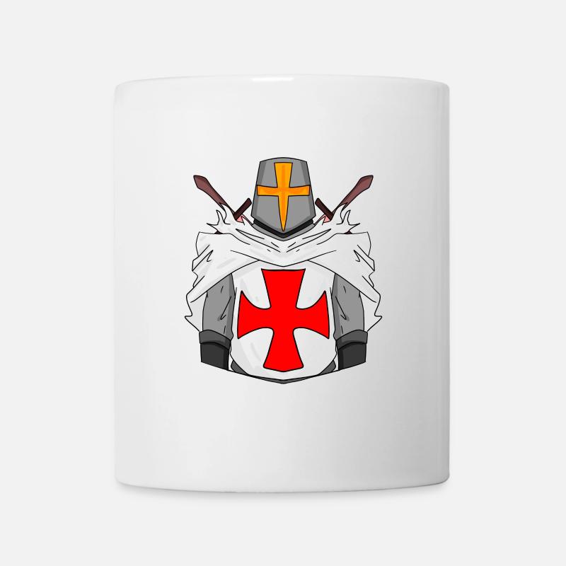 Templer Schwert Kreuz - Tasse - Weiß