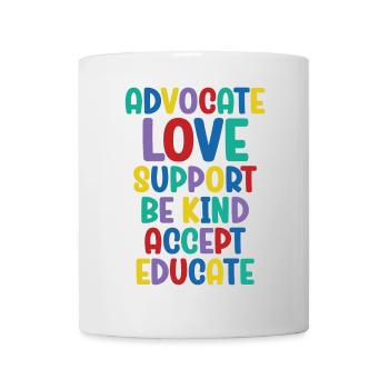 Plaidoyer Amour Soutien Accepter Soyez gentil - Mug blanc - blanc - Devant