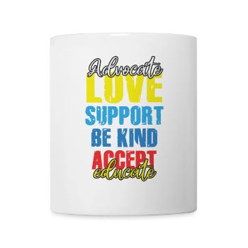 Plaidoyer Amour Soutien Accepter Soyez gentil - Mug blanc - blanc - Devant