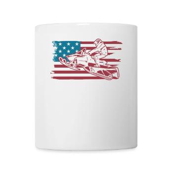 Snowmobile Snowmobiling sled motor sled - Mug - white - Front