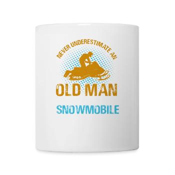 Snowmobile Snowmobiling sled motor sled - Tasse - Weiß - Vorne