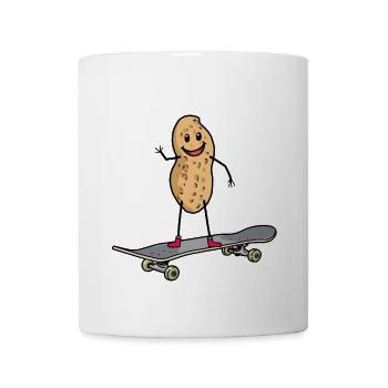 Skateboard Peanut Skating Skater Youth Nut - Mug - white - Front