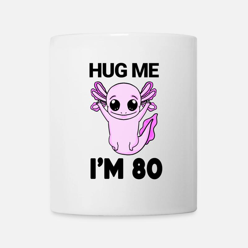 80 ans - 80 ans - câlin - Mug blanc - blanc