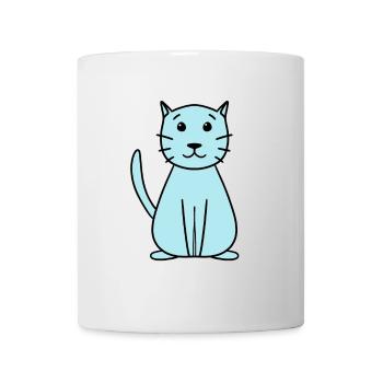 einfache niedliche Katze - Tasse - Weiß - Vorne