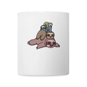 Cute sloths - Mug - white - Front