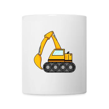 Bucket excavator excavator excavator construction machine - Mug - white - Front