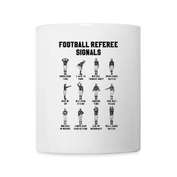 American Football Referee Symbols Funny - Mug - white - Front