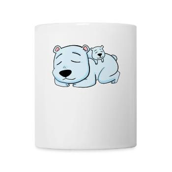 Polar bear with baby Polar bear - Mug - white - Front