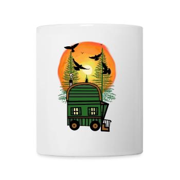 Bauwagen Naturfreund Freizeit Hippie wohnen Öko - Tasse - Weiß - Vorne