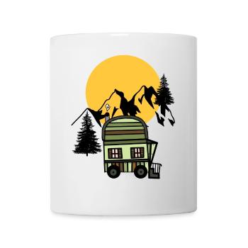 Bauwagen Naturfreund Alpen Hütte Bergsteiger Alm - Mug blanc - blanc - Devant