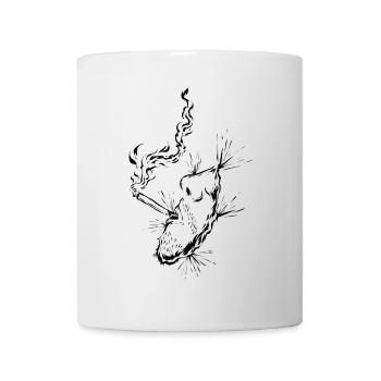 Cigarette - Mug blanc - blanc - Devant
