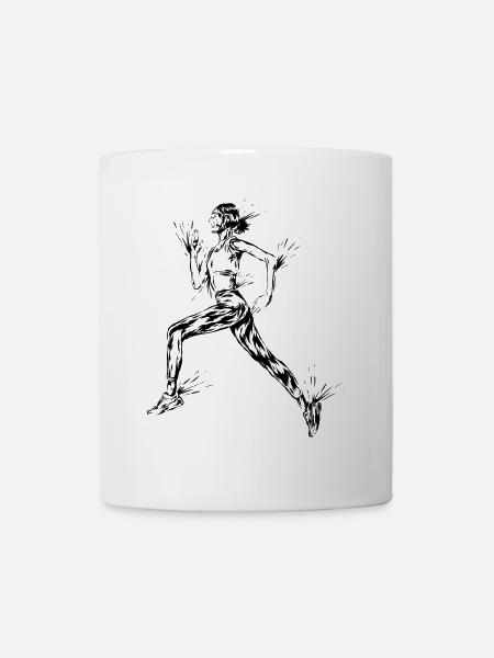 Marathon Läuferin - Tasse - Weiß