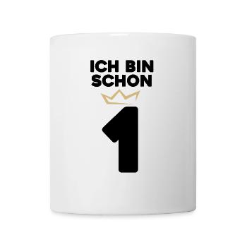 1 Geburtstag - 1 Jahre mit Krone - Tasse - Weiß - Vorne