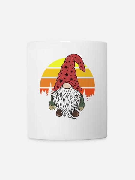 Weihnachtszwerg Gnome Vintage - Tasse - Weiß