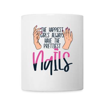 Les filles les plus heureuses ont les plus jolies - Mug blanc - blanc - Devant