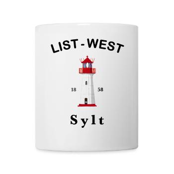 Iconic lighthouse List-West on Sylt, North Sea - Mug - white - Front