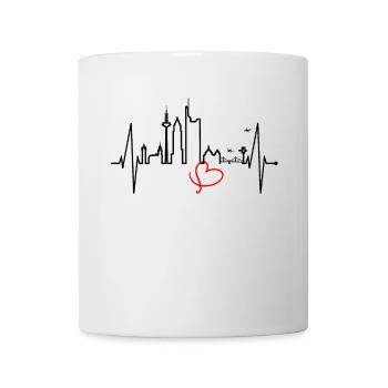 Francfort Skyline Heartbeat FFM Fan Love Hessen - Mug blanc - blanc - Devant