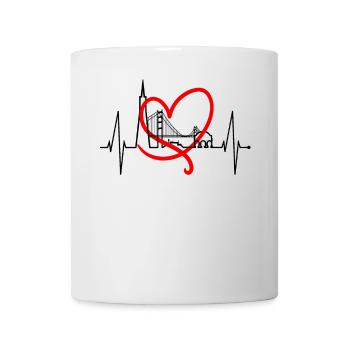 San Francisco Skyline Heartbeat California USA - Mug - white - Front