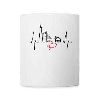 San Francisco Skyline Heartbeat California USA - Mug - white - Front