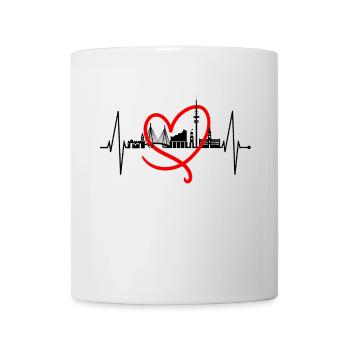 Hamburg Skyline Heartbeat Hamburg Love Fan - Mug - white - Front