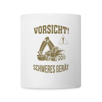 Bagger Baggerfahrer Baugeräteführer Schweres Gerät - Tasse - Weiß - Vorne