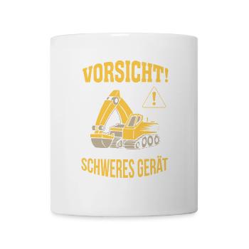 Bagger Baggerfahrer Baugeräteführer Schweres Gerät - Tasse - Weiß - Vorne