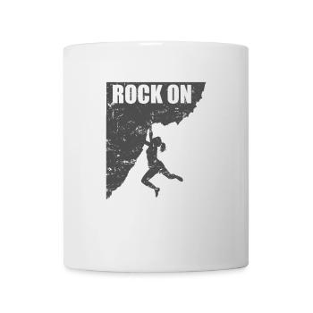 Rock on Hobby Klettern Bouldern Sport - Tasse - Weiß - Vorne