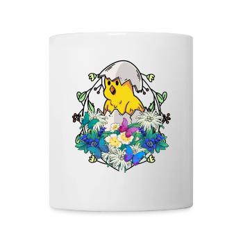 Frühlingsanfang Küken Federvieh frohe Ostern Natur - Tasse - Weiß - Vorne