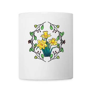 Cuisson des fleurs Jonquilles Nature Jardinier Flore - Mug blanc - blanc - Devant