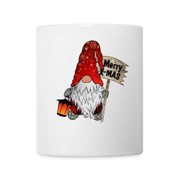 Weihnachts Zwerg Christmas Gnome Frohe Weihnachten - Tasse - Weiß - Vorne