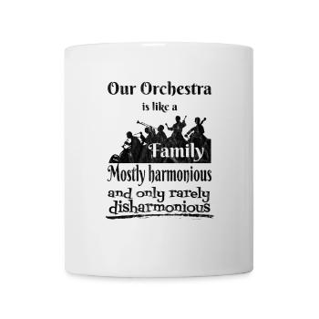 Our orchestra is like a family - Mug - white - Front
