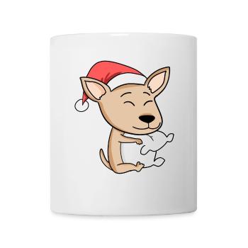 Chihuahua Chien Noël Sommeil Fatigué - Mug blanc - blanc - Devant