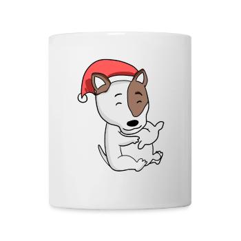 Bull Terrier Chien Noël Sommeil Fatigué - Mug blanc - blanc - Devant