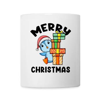 Frohe Weihnachten Pinguin Motiv - Tasse - Weiß - Vorne