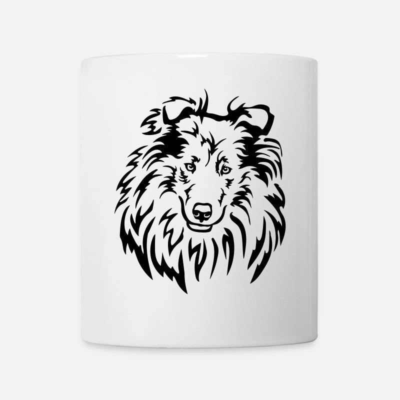 Collie Kopf - Tasse - Weiß
