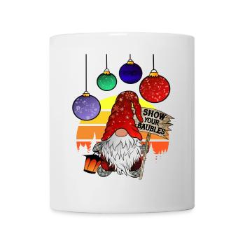 CHRISTMAS GNOMES SHOW YOUR BAUBLES - Mug - white - Front