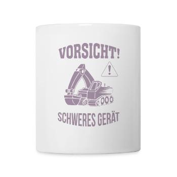 Bagger Baggerfahrer Baugeräteführer Schweres Gerät - Tasse - Weiß - Vorne