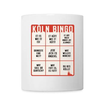 Köln Bingo Kölsch Et Kütt Alaaf Kölner Karneval - Tasse - Weiß - Vorne