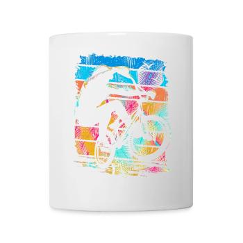 Vintage Bmx Fahrrad - Retro Bmx Rad Farbenfroh - Tasse - Weiß - Vorne