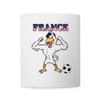 Coq Français Sports France avec Ballon de Football - Mug blanc - blanc - Devant