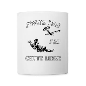 J'Peux Pas J'ai Chute Libre Cadeau Parachutiste - Mug blanc - blanc - Devant