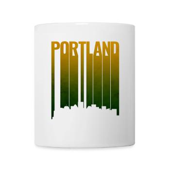 Pente de la ligne d’horizon de Portland - Mug blanc - blanc - Devant