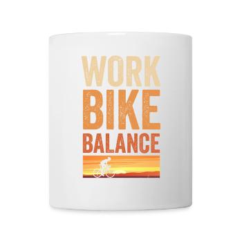Rennrad Work Bike Balance für Biker - Tasse - Weiß - Vorne